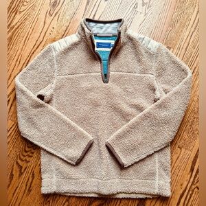 Vineyard Vines Nantucket  Men's Tan Quarter Zip Sherpa